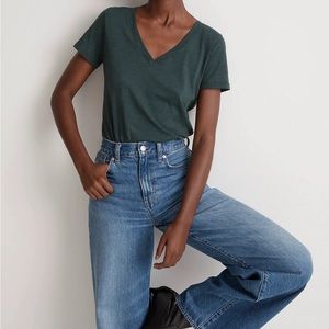 Madewell whisper cotton V-neck tee - Dark Green